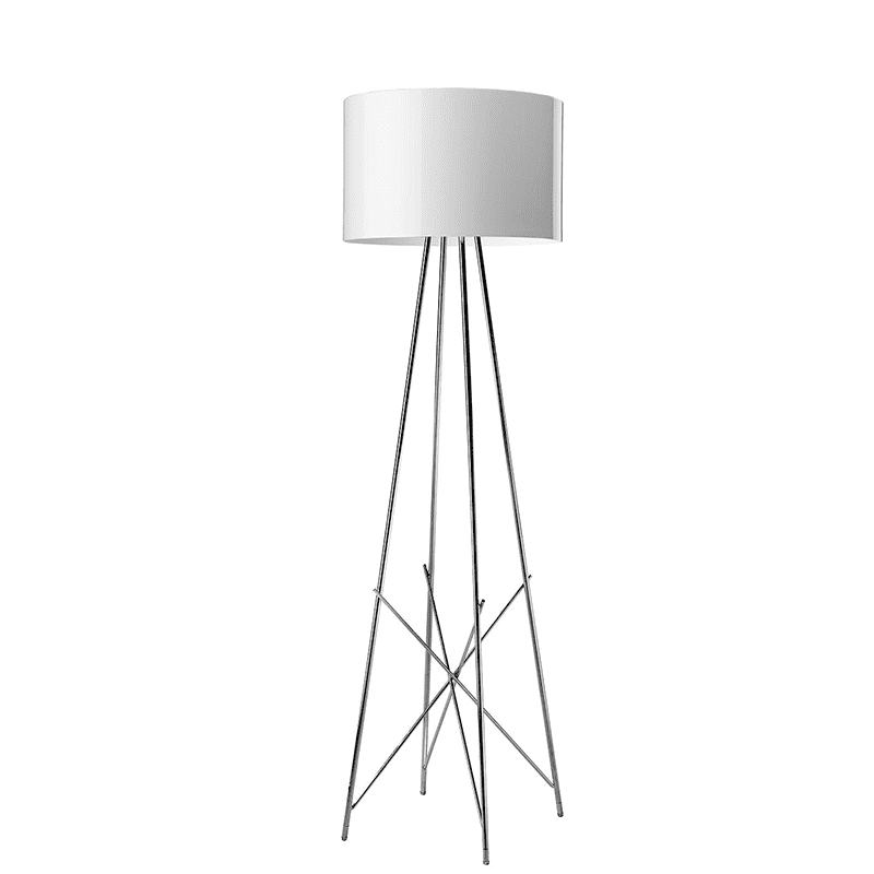 Ray F1 dim vloerlamp c/diff - Metal/bianco