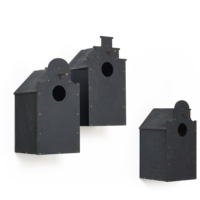 Canal Stepped Gable birdhouse - Black