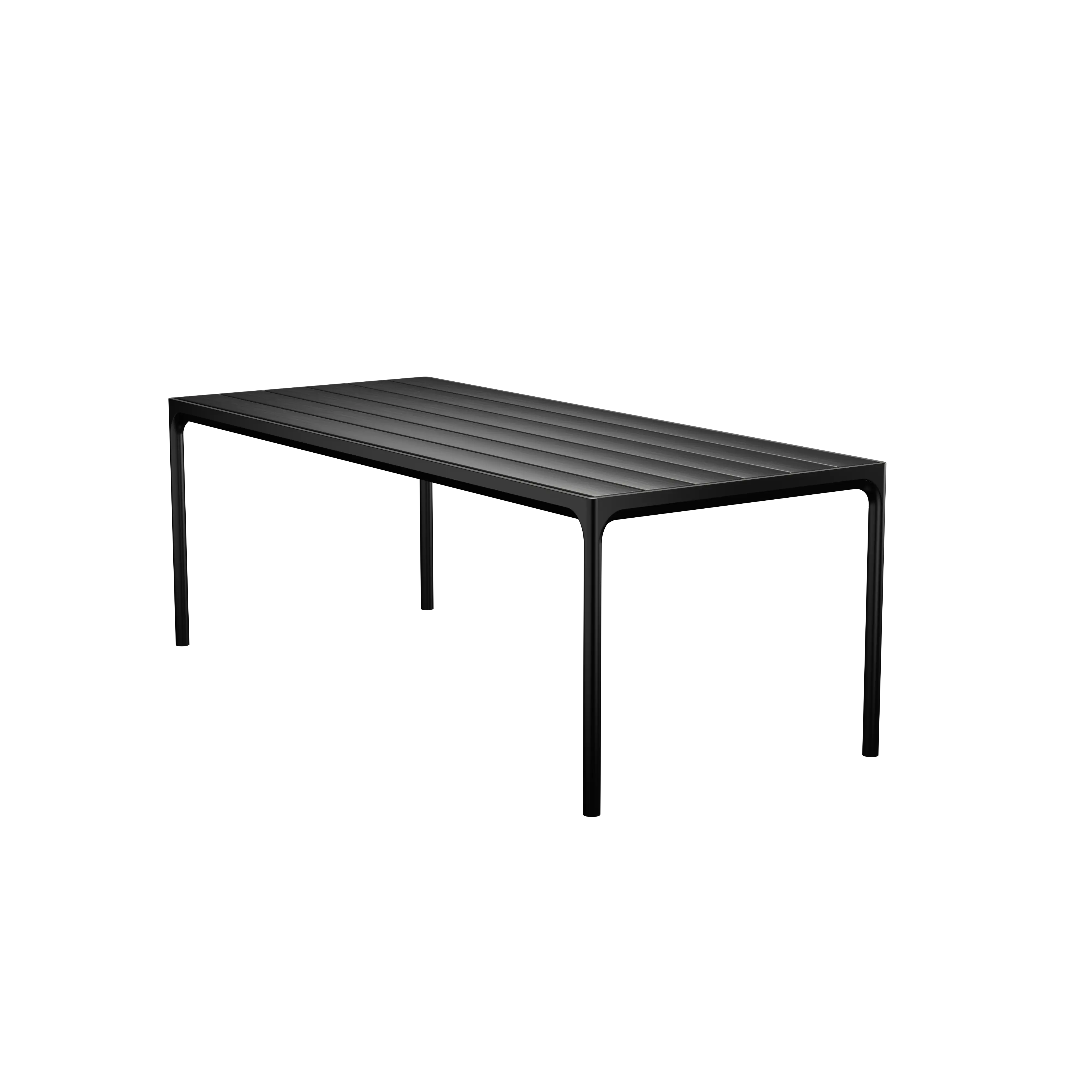 Four dining table 90 x 210 cm - Black, black
