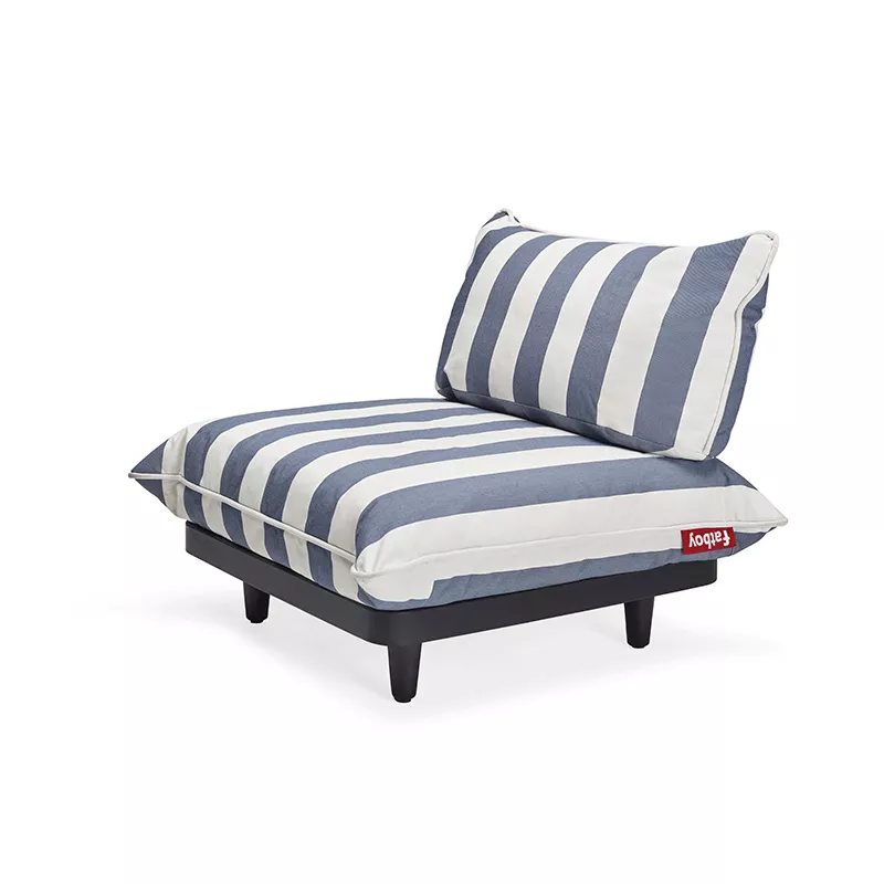 Paletti seat - Stripe ocean blue