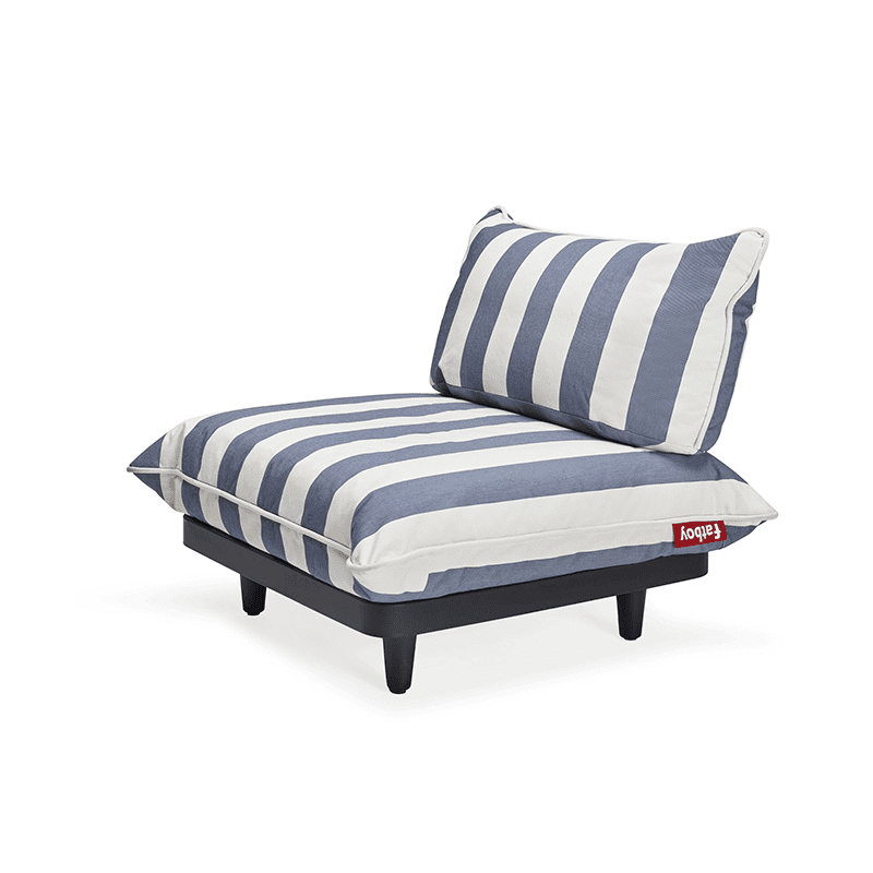 Paletti seat - Stripe ocean blue