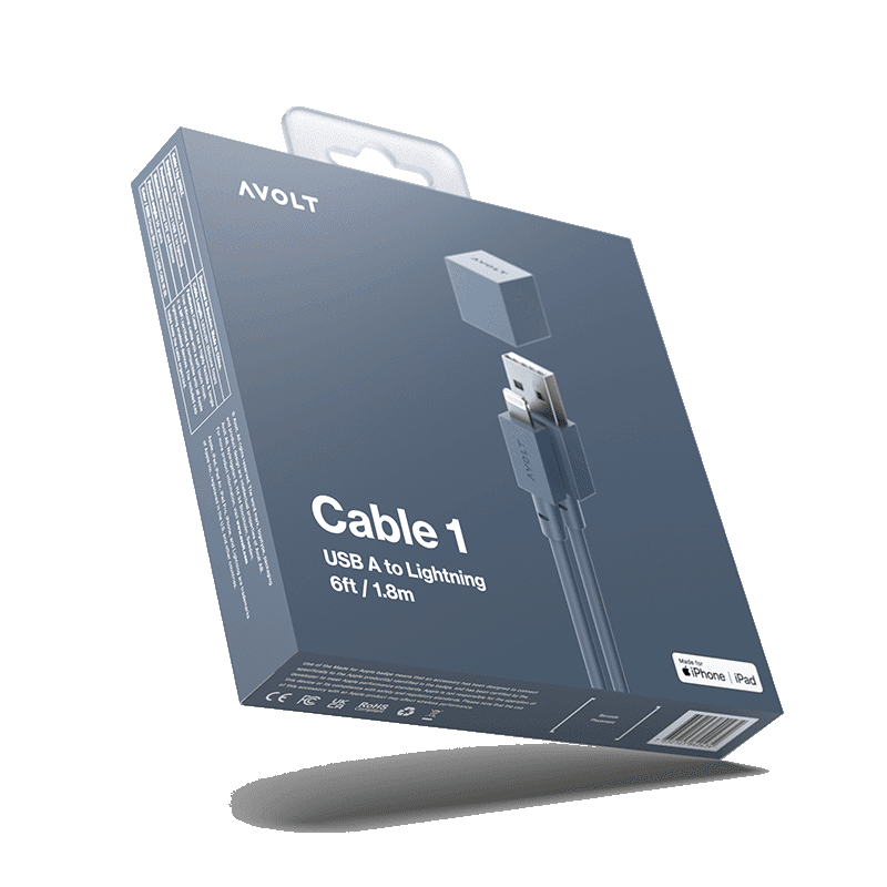 Cable 1 (USB A to lightning) - Ocean Blue