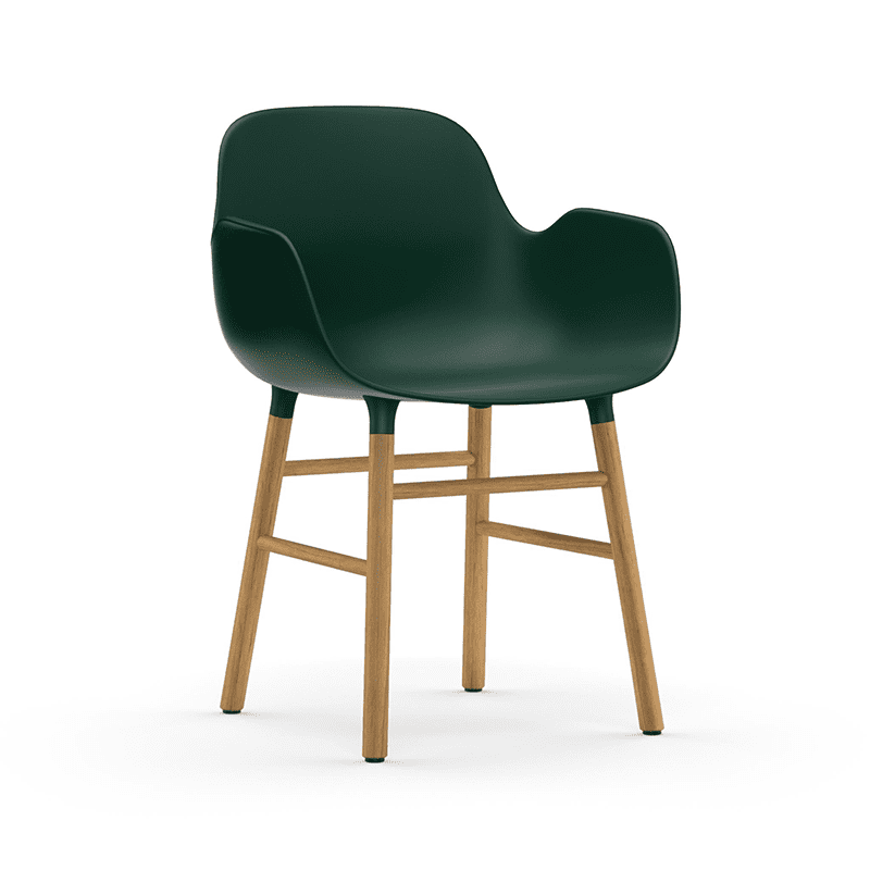 Form Armchair Green/Oak