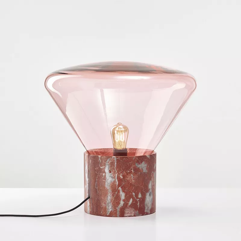 Muffins 02 vloerlamp - Satinated rosso francia marble