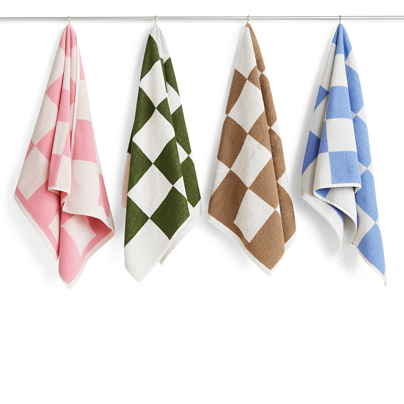 Check hand towel - Pink