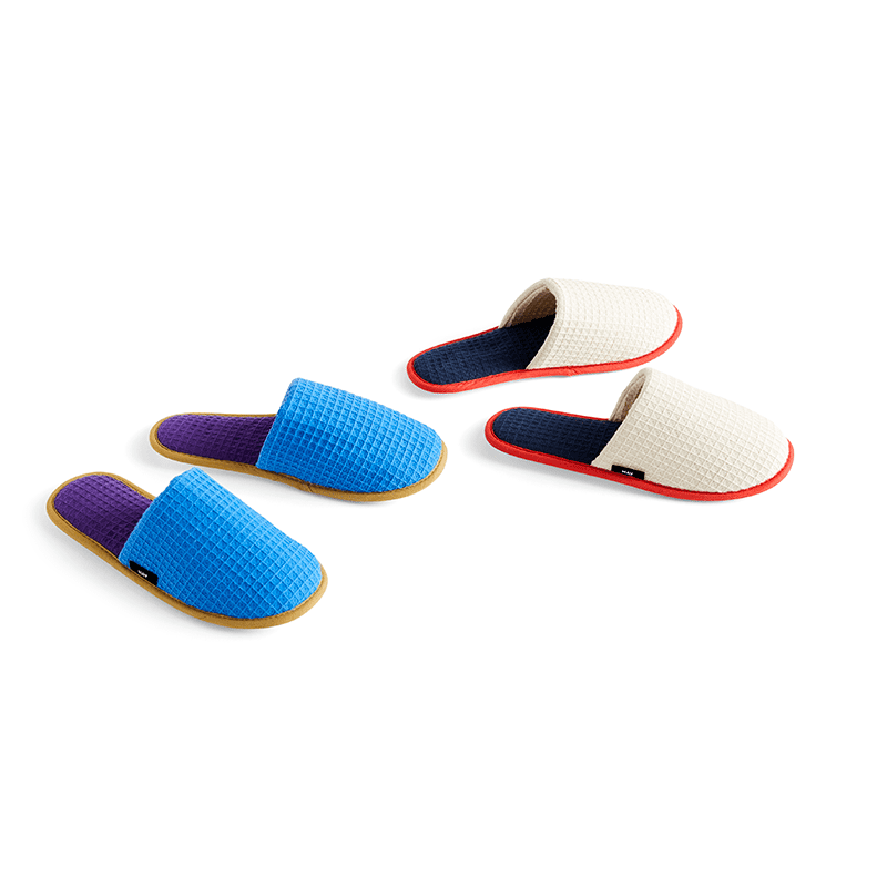 Waffle slippers - Cream multi