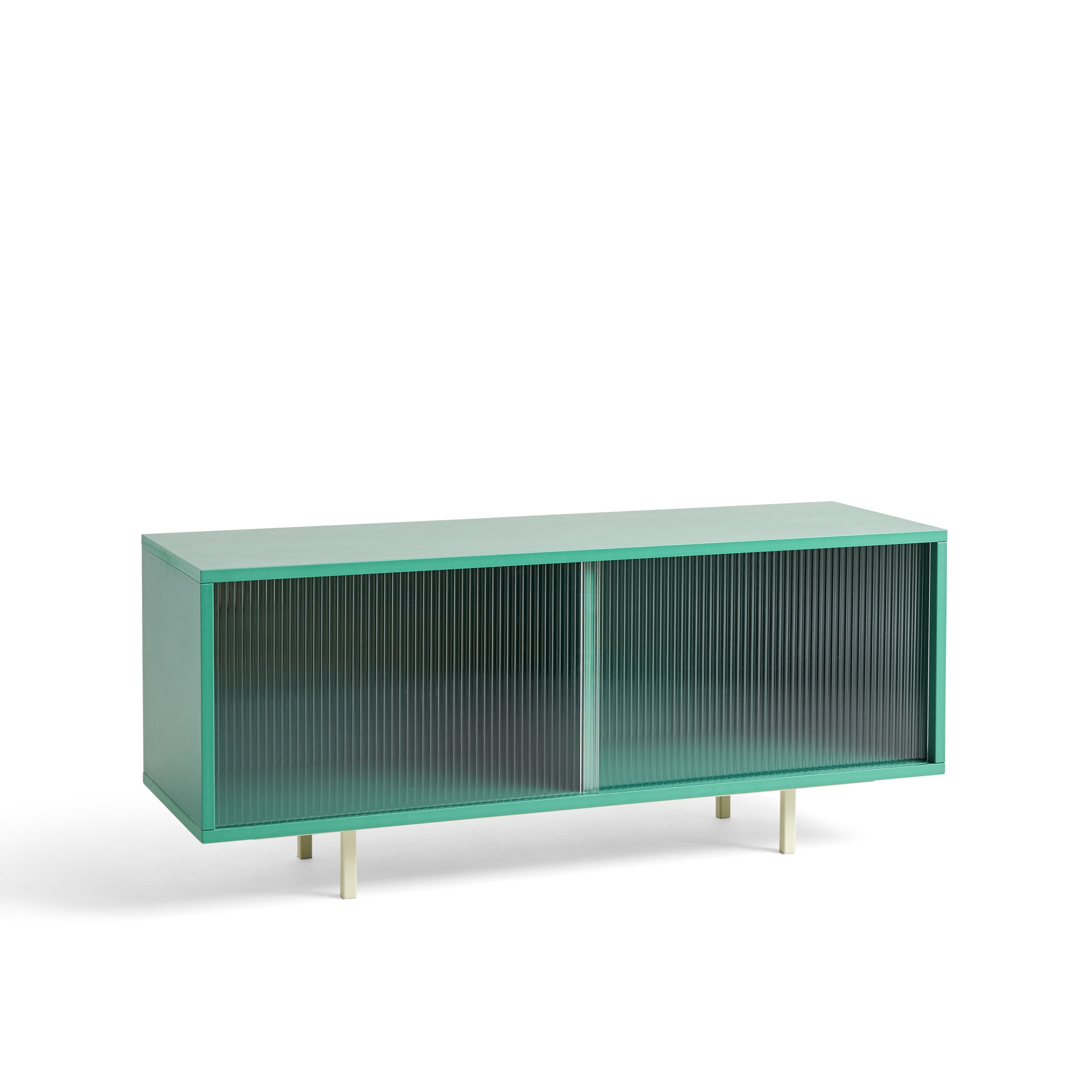 Colour Cabinet floor - Medium Dark Mint/Glass doors