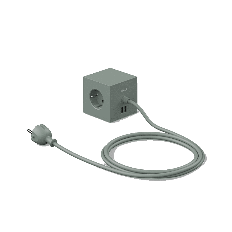 Square 1 USB & Magnet - Oak Green
