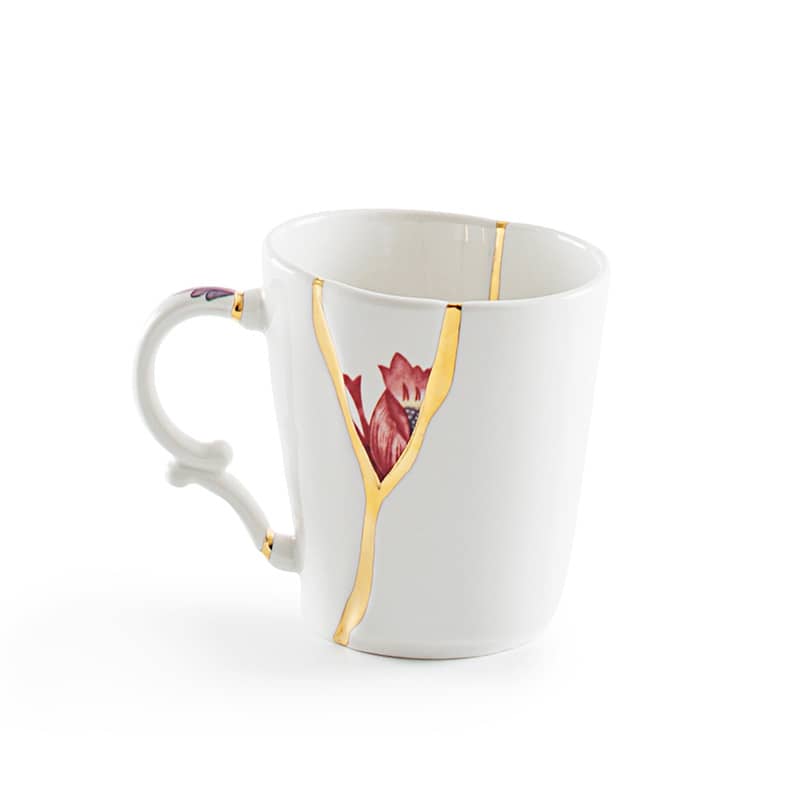 Kintsugi-n'3 mug in porcelain 8,5 cm