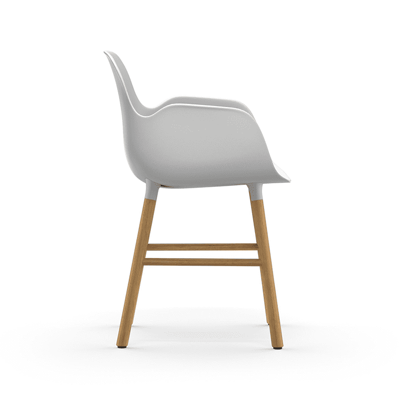 Form Armchair White/Oak