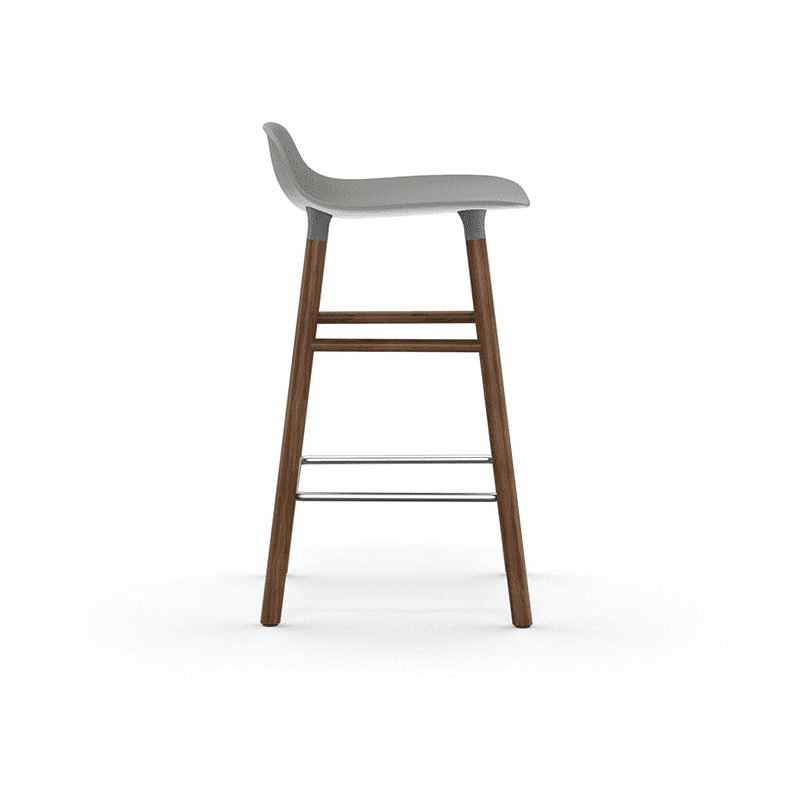 Form Barstool 65 cm Grey/Walnut