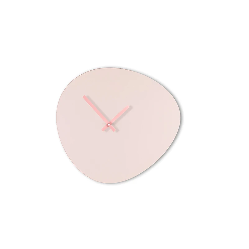 Wall clock pebble - Sandy grey/peach pastel