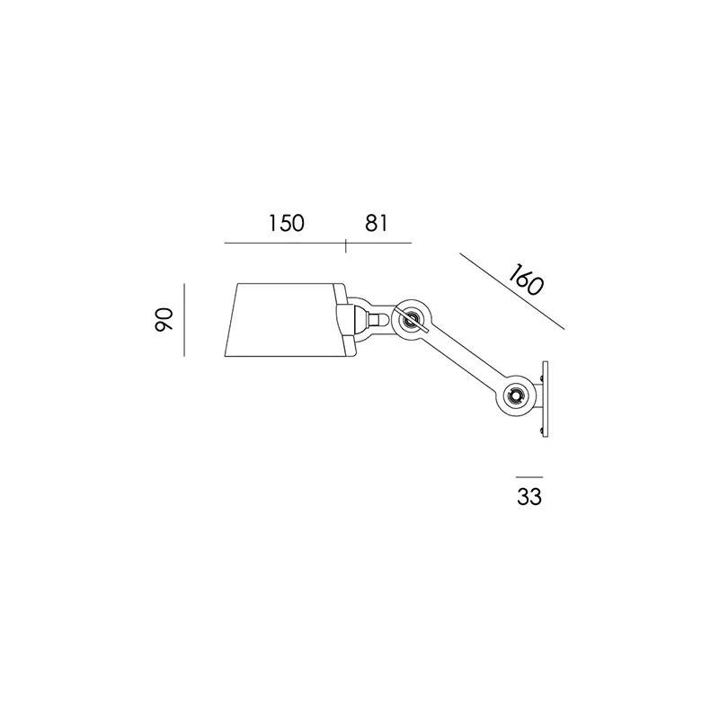 Bolt wandlamp sidefit small - Pure white