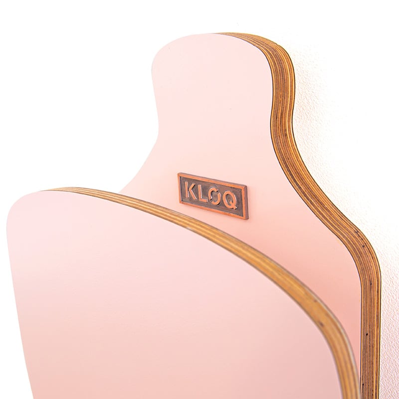 Wall clock pendulum large - Peach pastel/neon orange
