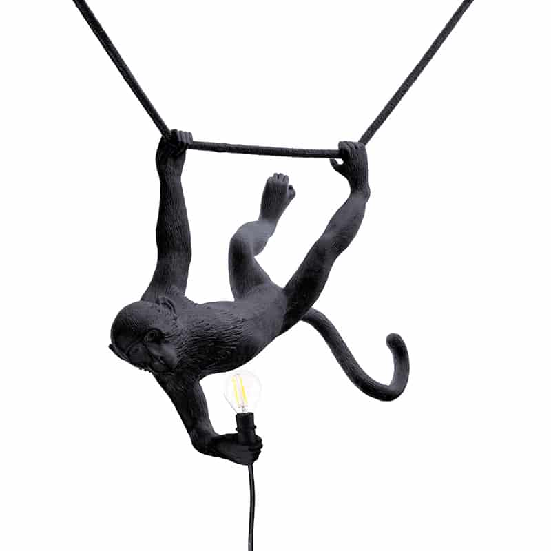 Monkey lamp swing outdoor - Black