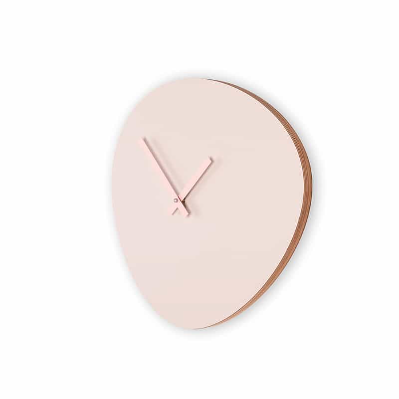 Wall clock pebble - Sandy grey/peach pastel