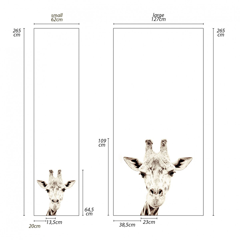 Magneet behang premium - Giraffe