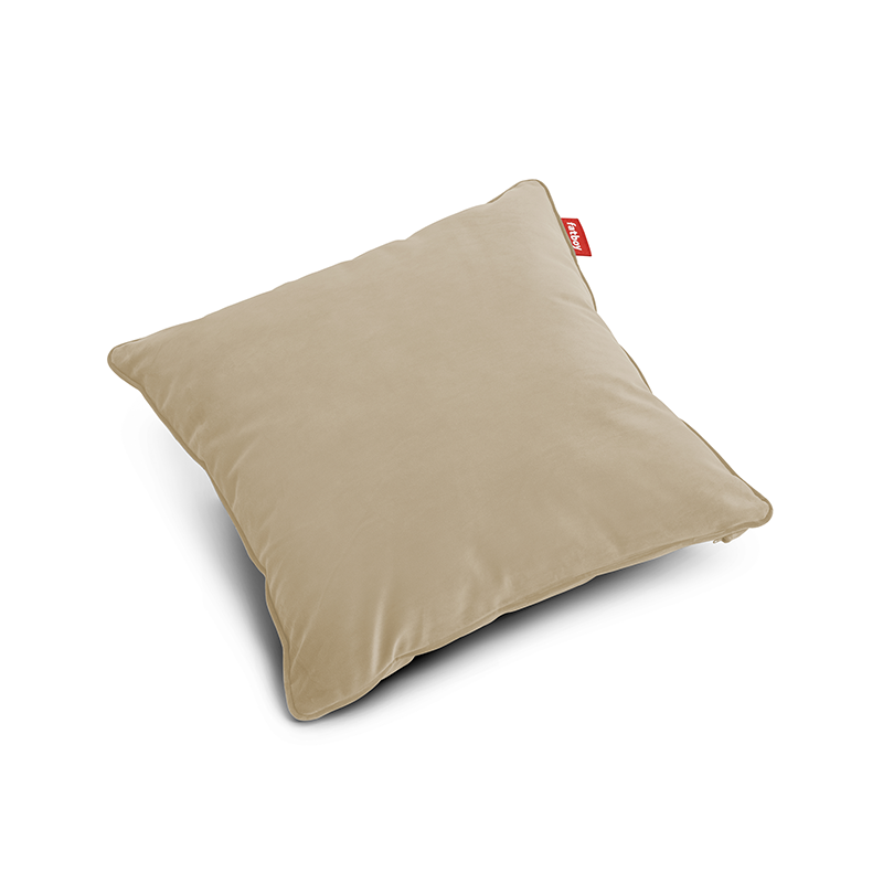 Square pillow velvet recycled - Camel
