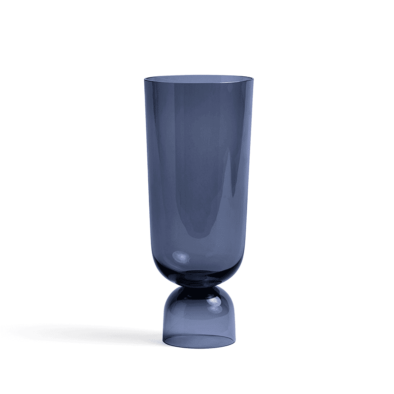 Bottoms Up Vase L - Navy blue