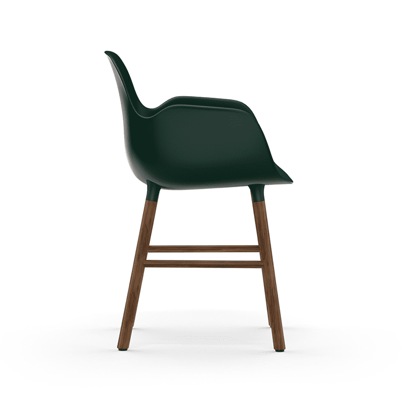 Form Armchair Green/Walnut