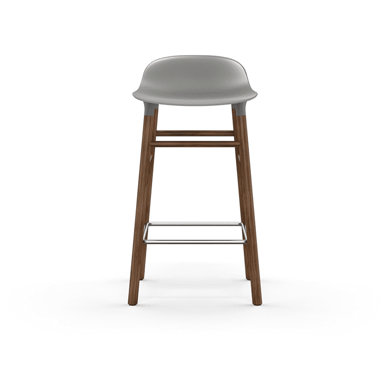 Form Barstool 65 cm Grey/Walnut