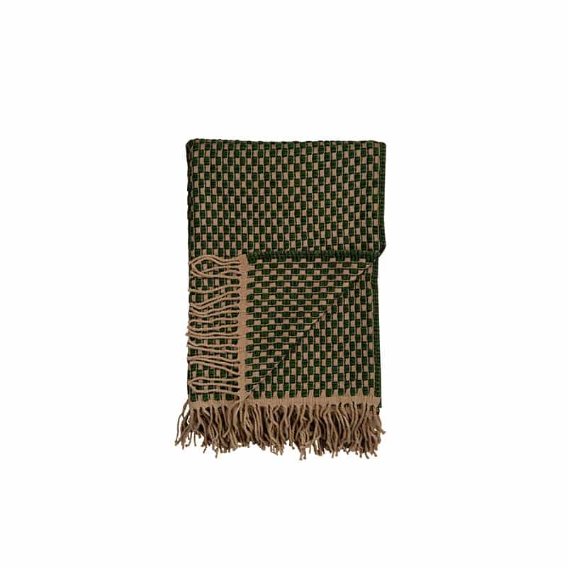 Isak large throw - Green meadow