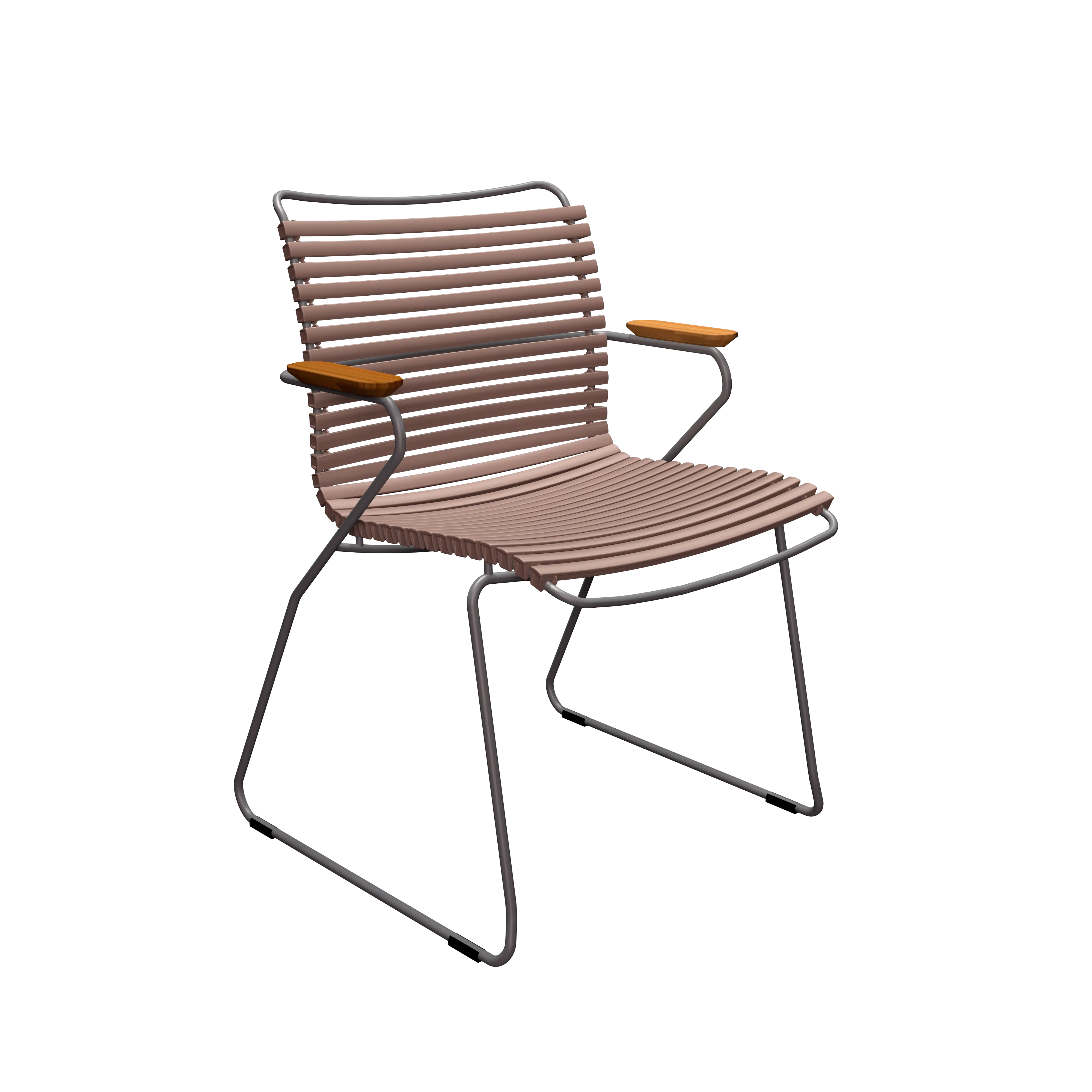 Click dining chair - Sand, bamboo armrests