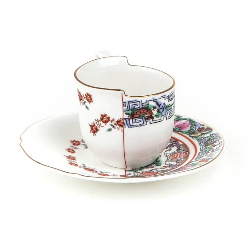 Hybrid-tamara coffe' cup with saucer in porcelain