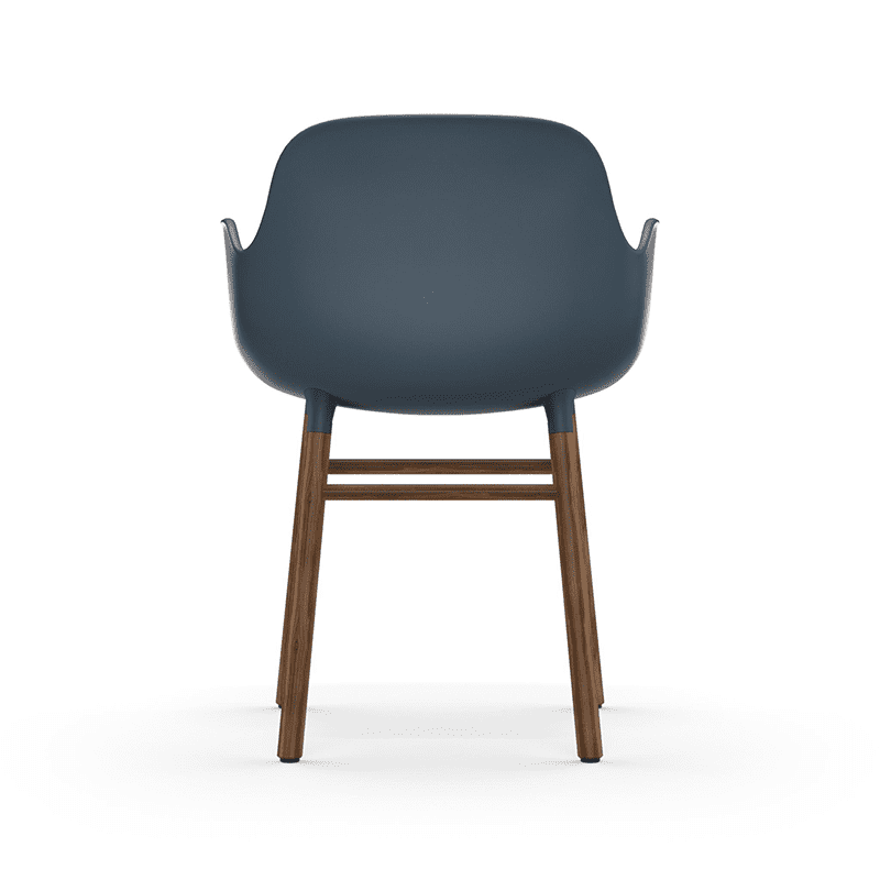 Form Armchair Blue/Walnut