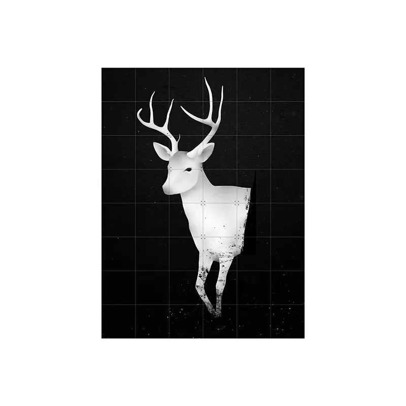 Deer black & white - large