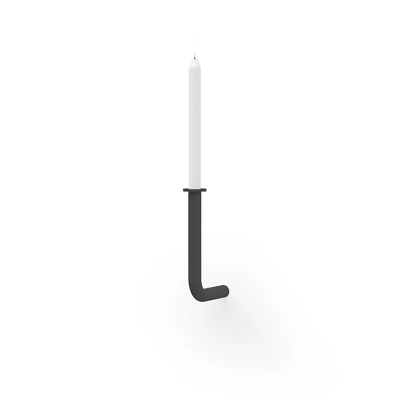 Wall Of Flame Large candleholder - Dark grey