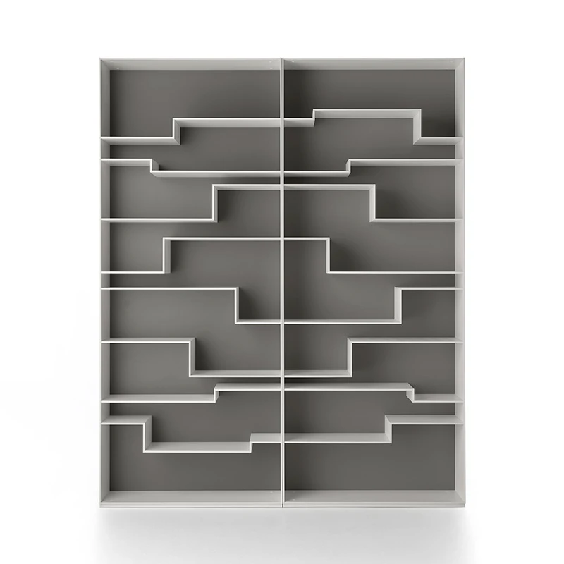 Melody boekenkast - White X042 / Medium grey X093