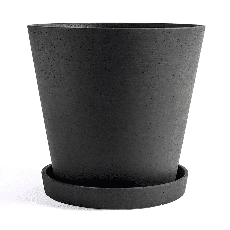 Flowerpot with Saucer XXXL - Black