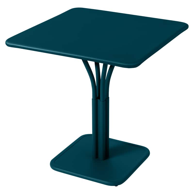 Luxembourg aluminium table 71 x 71 with solid top