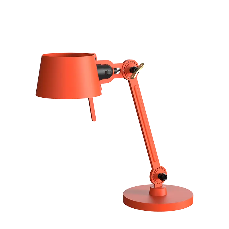 Bolt bureaulamp 1arm small foot - Striking orange