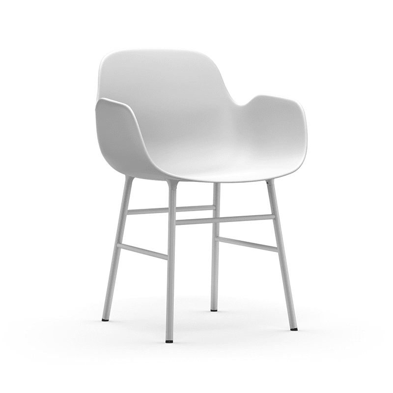 Form Armchair White/Black