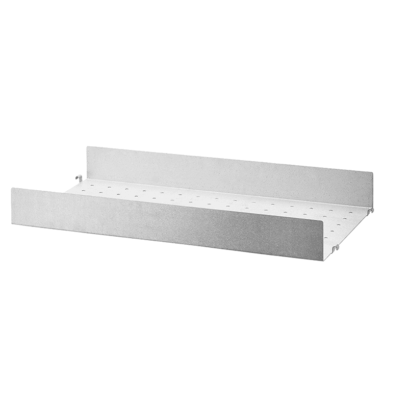 Metal shelf with high edge galvanized 58/7/30