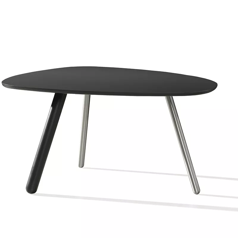 Circlips 2 eettafel - 2 poten RVS, 1 poot lak