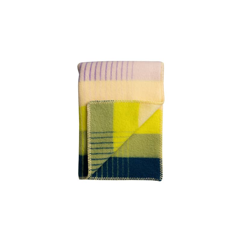 Asmund Gradient large throw - Yellow/blue