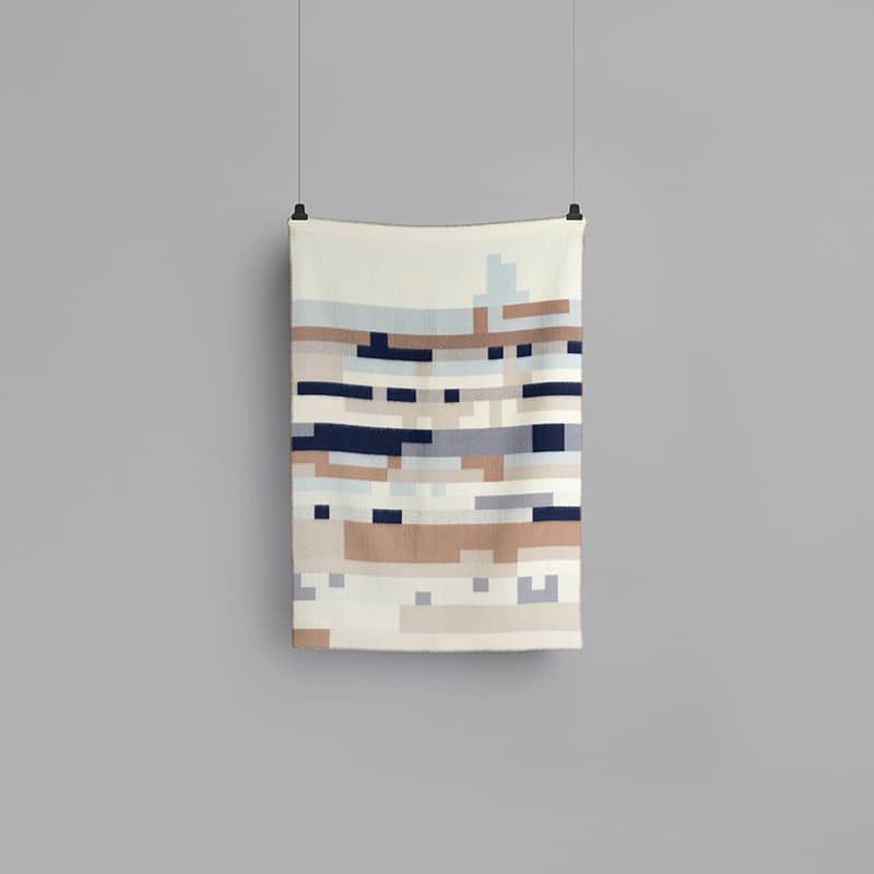 Bergstaden large throw - Beige/blue