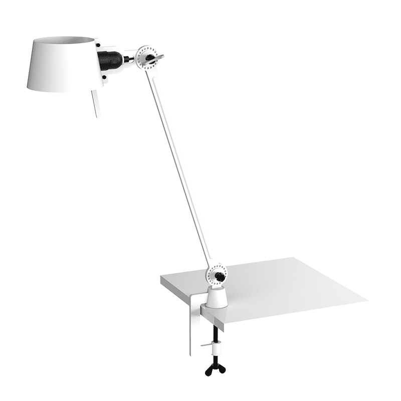Bolt bureaulamp 1arm clamp - Pure white