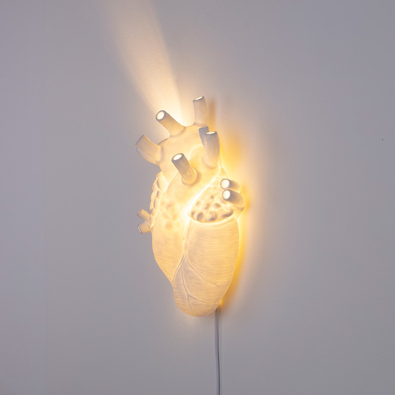 Heart lamp porcelain