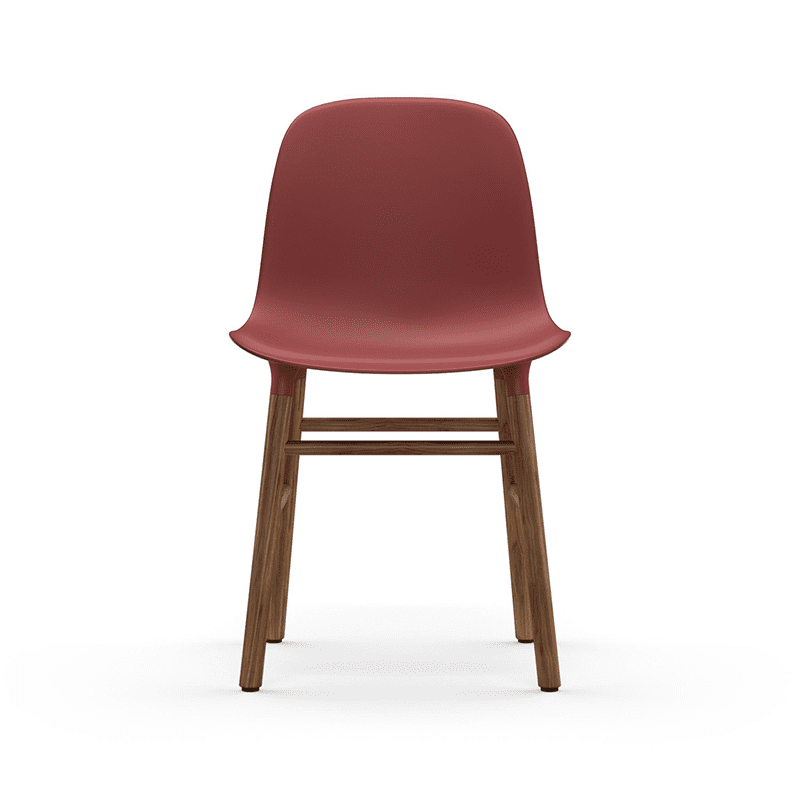 Form Chair Red/Walnut