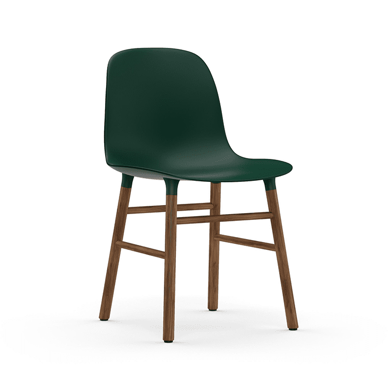 Form Chair Green/Walnut