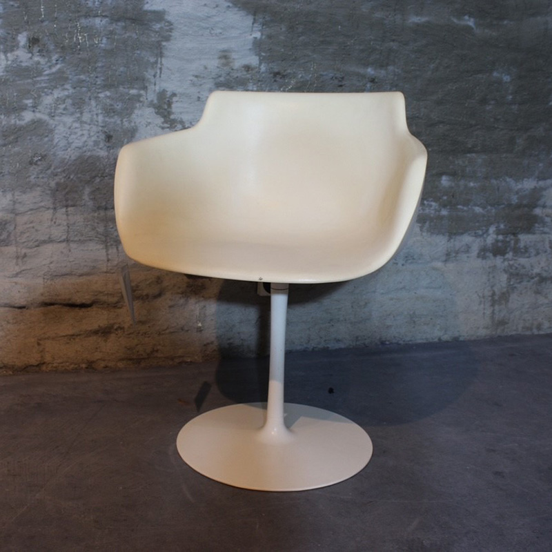 Flow chair trompetvoet - Wit/ Wit
