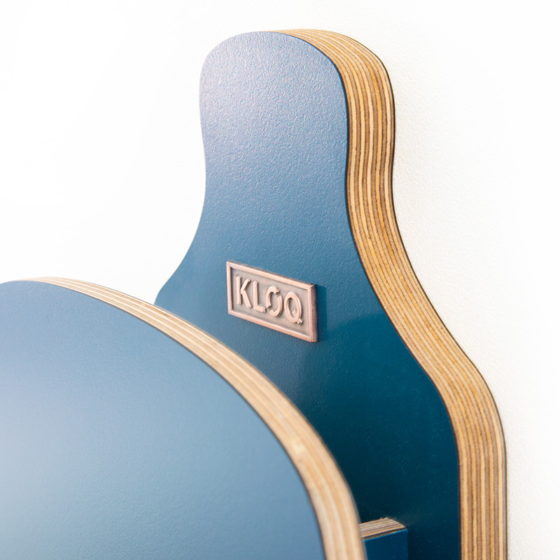 Wall clock pendulum large - Petrol blue/shiny gold