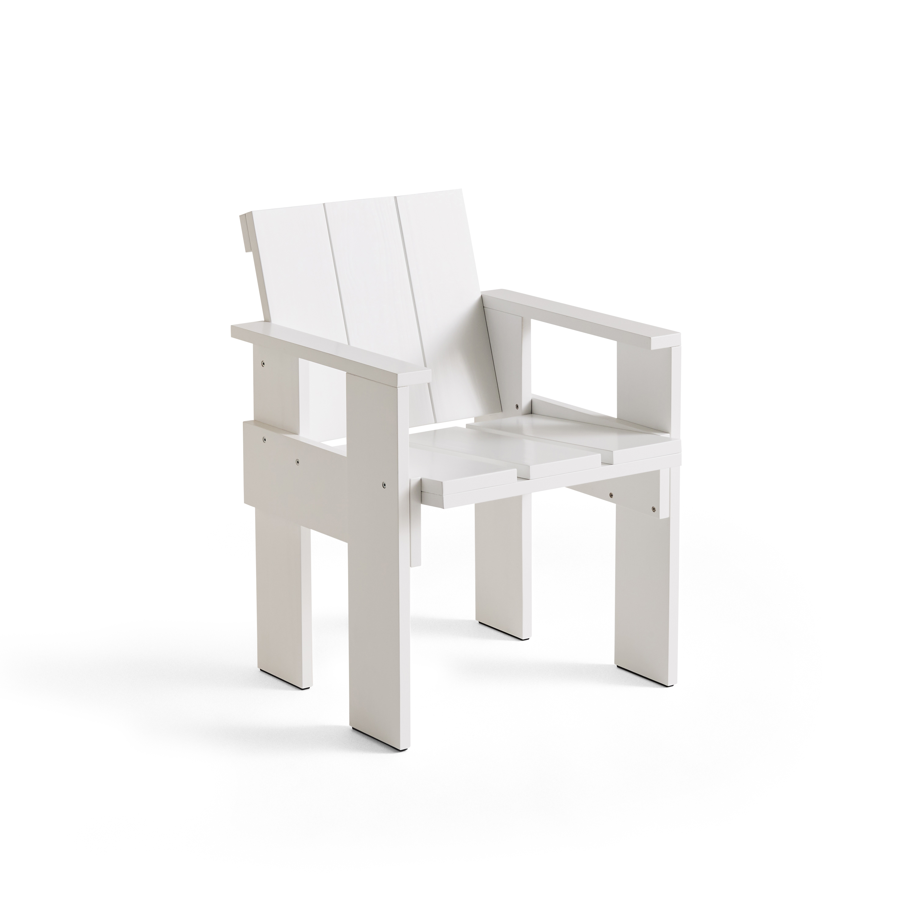 Crate dining chair - White waterbased lacq pinewood