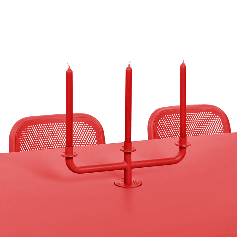 Toni candle holder - Industrial red