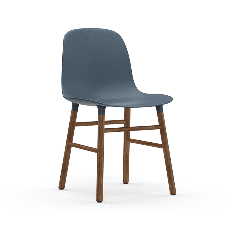 Form Chair Blue/Walnut