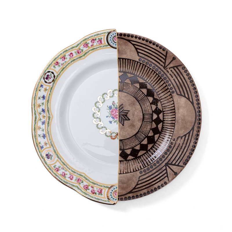 Dinner plate in porcelain hybrid - Hobyo